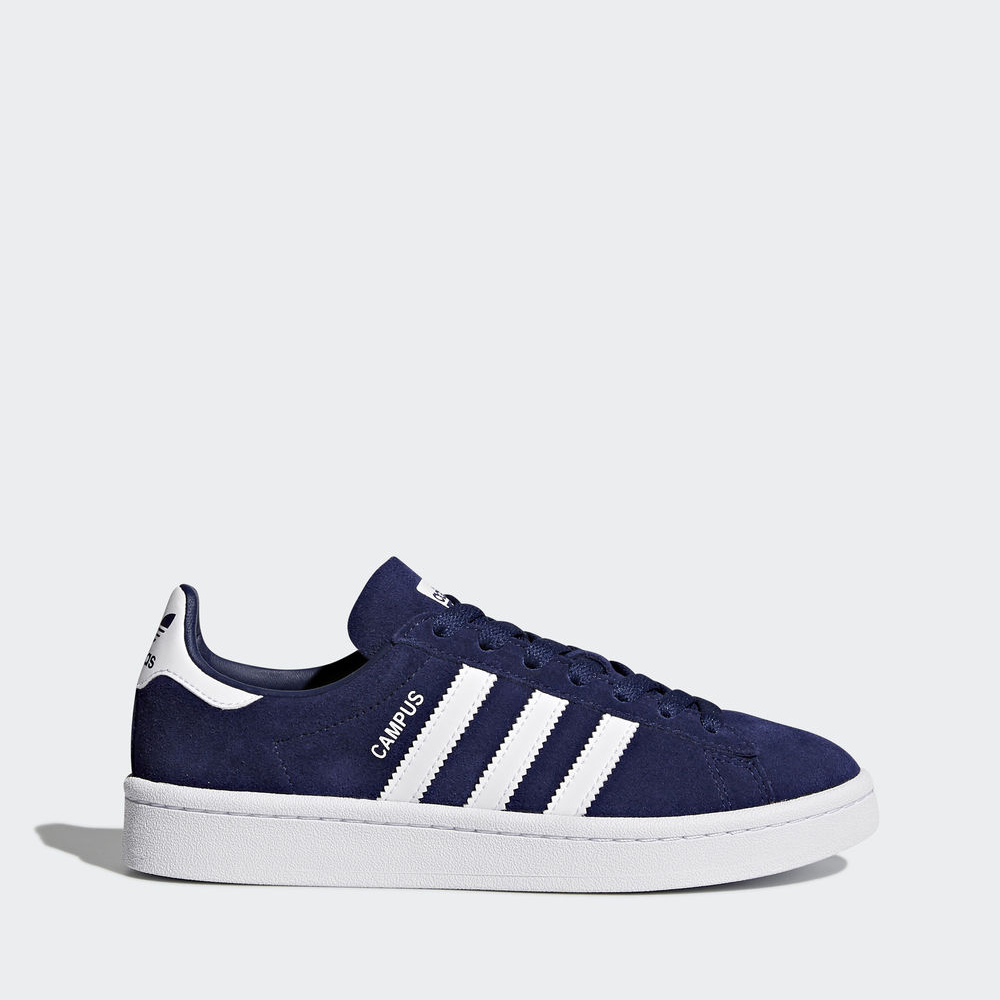 Adidas Campus - Originals για αγορια - Βαθυ Μπλε/Ασπρα/Ασπρα,Μέγεθος: EU 27 – 39 1/3 (879EBKVU)